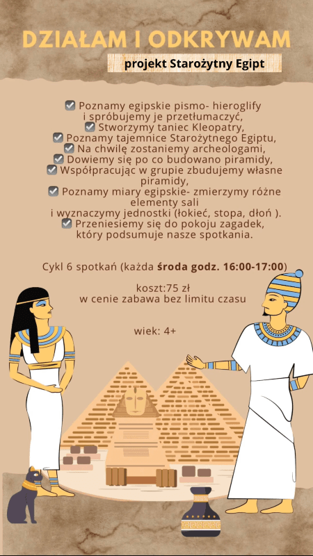 Działam i odkrywam - projekt Starożytny Egipt