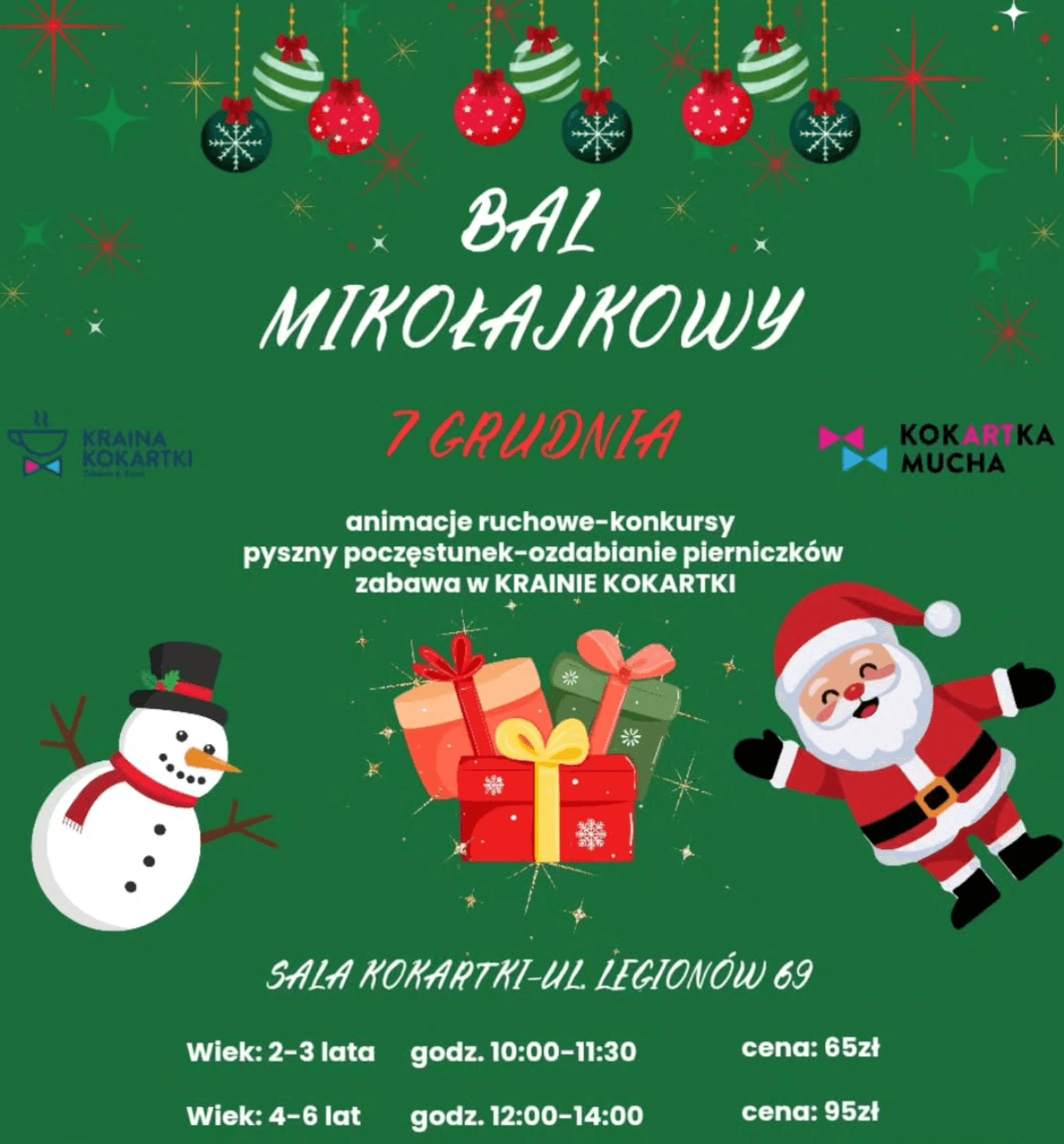 Bal Mikołajkowy w Krainie Kokartki (4-6 lat)