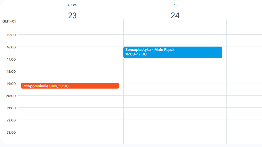 Przykład przypomnienia SMS